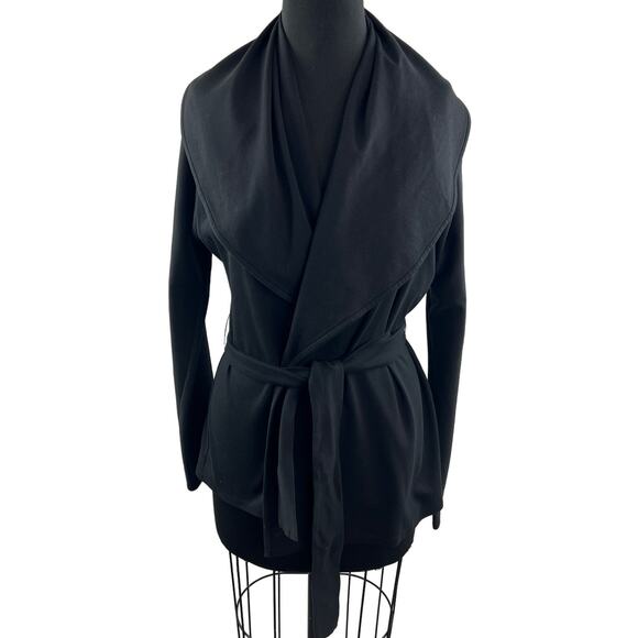 TAKASHIMAYA YEOHLEE Black Tie Waist Jacket Oversized Collar Long Sleeves  VTG - Picture 1 of 9